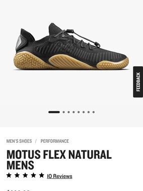 Vivo Barefoot Motus Flex Natural Men's Athletic Shoes - Black & Gum